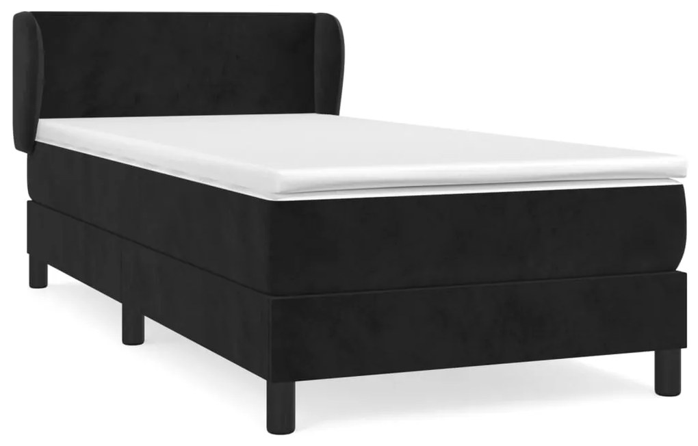 ΚΡΕΒΑΤΙ BOXSPRING ΜΕ ΣΤΡΩΜΑ ΜΑΥΡΟ 90X190 ΕΚ. ΒΕΛΟΥΔΙΝΟ 3127345