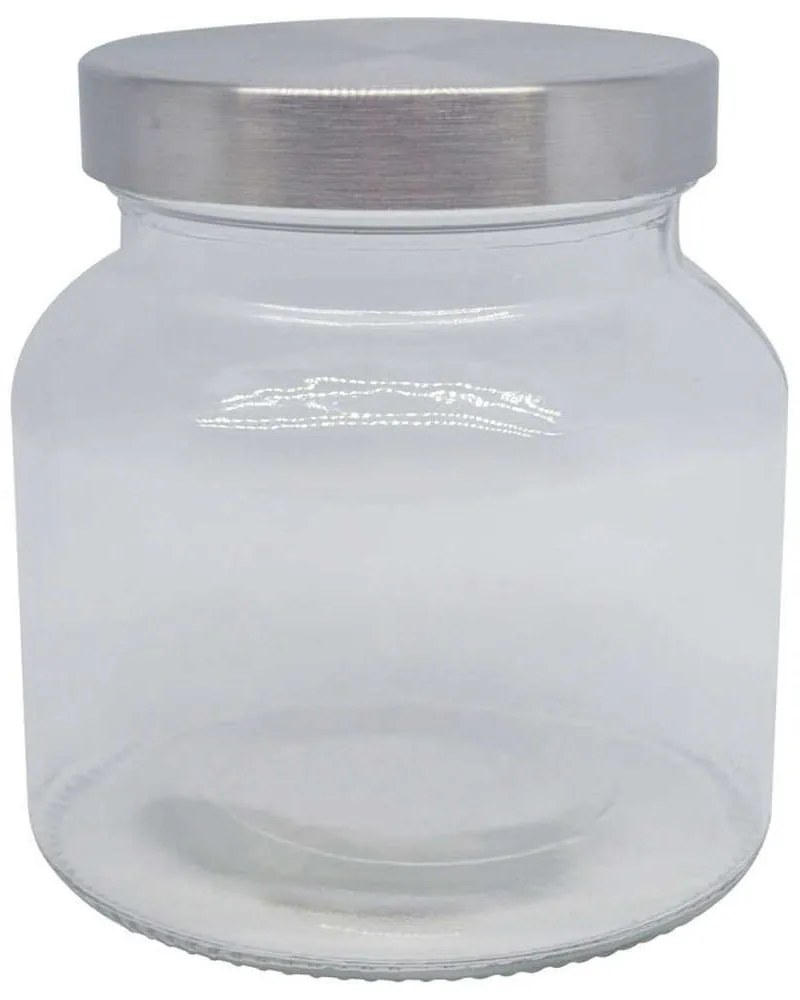 Βάζα Αποθήκευσης (Σετ 6Τμχ) 820023 600ml Clear Ankor Metal, Glass
