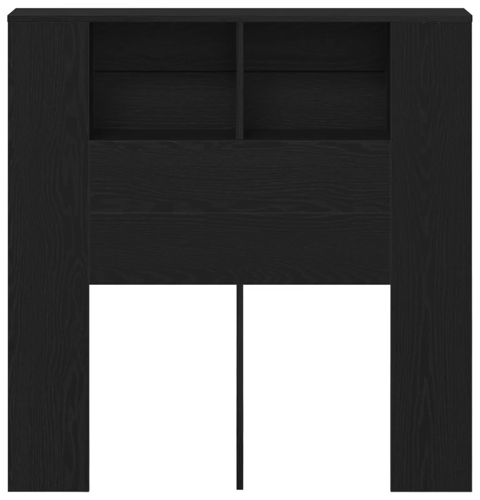 vidaXL Κεφαλάρι Ντουλάπα Μαύρη Δρυς 100x19x104.5 εκ. Φτιαγμένο από Επεξεργασμένο Ξύλο