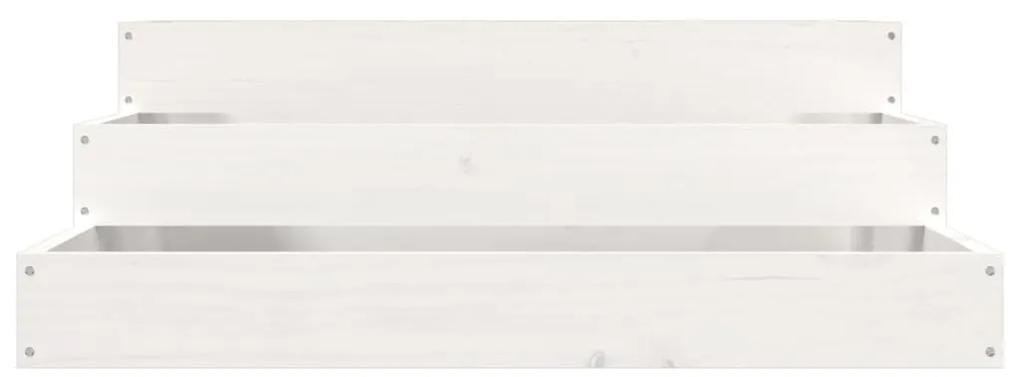 Ζαρντινιέρα Λευκή 78 x 78 x 27 εκ. από Μασίφ Ξύλο Πεύκου - Λευκό