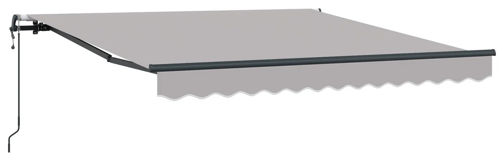 vidaXL Σκηνίτσα Αναδιπλούμενη Ανοιχτό γκρι 350 x 250 εκ ύφασμα