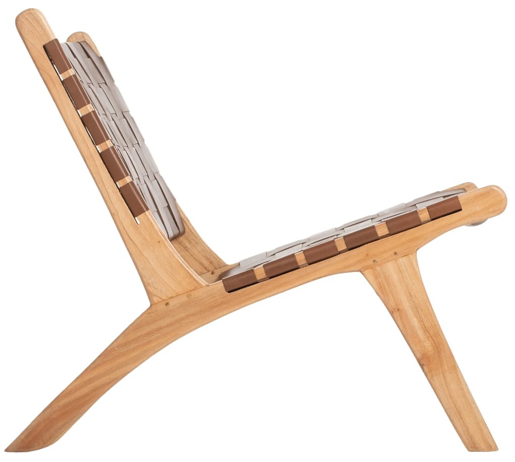 Καρέκλα Felipe από Μασίφ Ξύλο Teak Φυσικό 65x82x88 Υ Εκ.