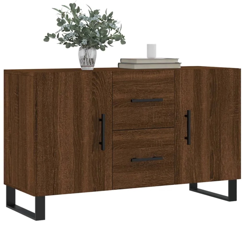 vidaXL Μπουφές Καφέ Δρυς 100 x 36 x 60 εκ. Επεξεργασμένο Ξύλο