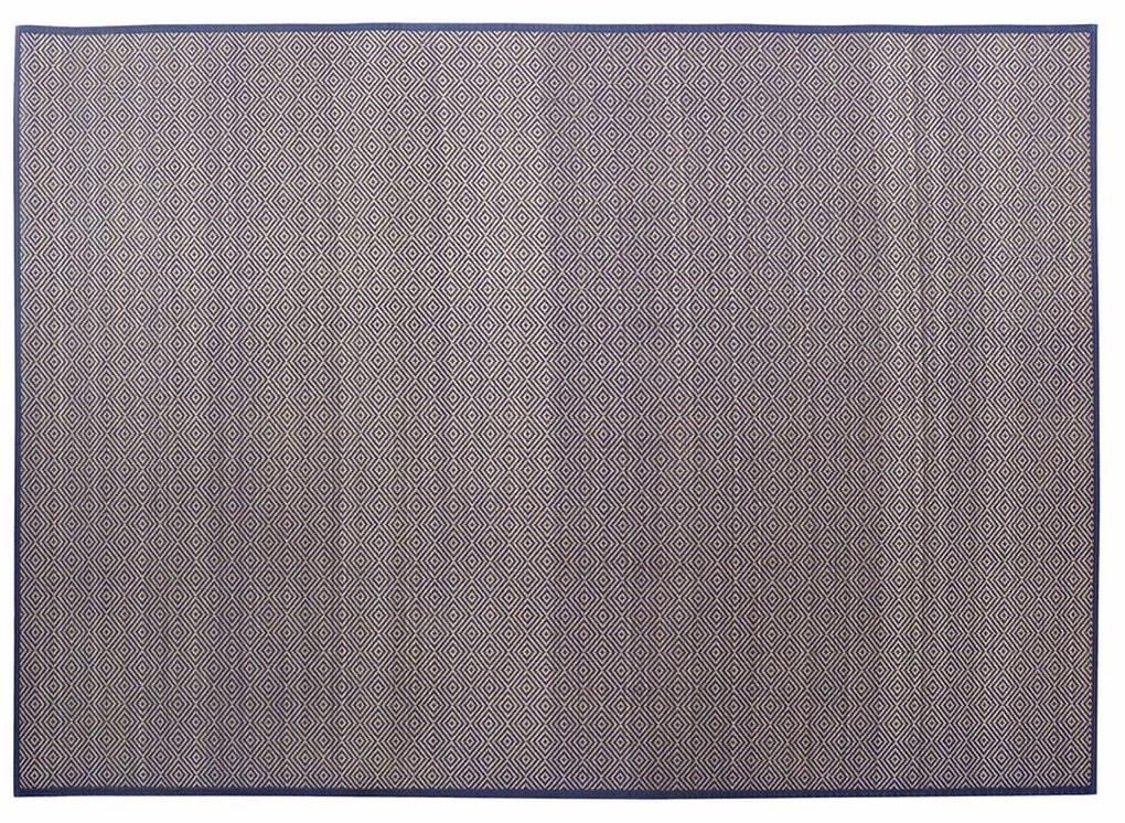 Χαλί DKD Home Decor Μπλε Φυσικό Bamboo Γεωμετρική Μεσογείακός 200 x 290 x 0,5 cm (x2) (1 μονάδα)