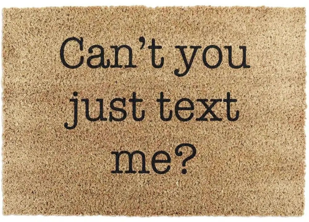 Πατάκι Εισόδου Can't You Just Text Me -AMTYPO-TEXTME 60x40cm Natural-Black Artsy Mats 60X40