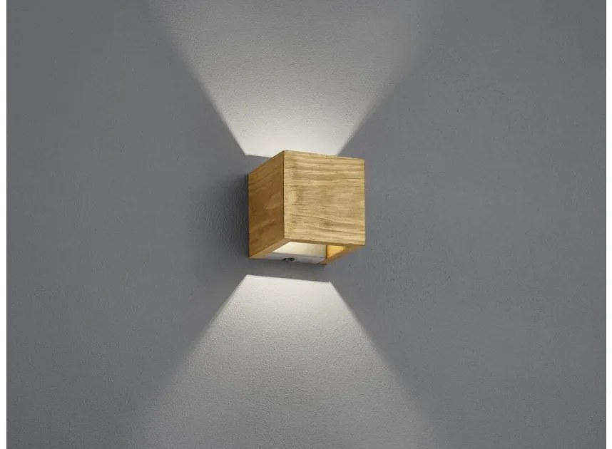 Απλίκα Φωτιστικό Τοίχου LED 4,3W Φυσικό Ξύλο Dimmable Brad 223710130 Trio Lighting-223710130-Σκ. καφέ 223710130