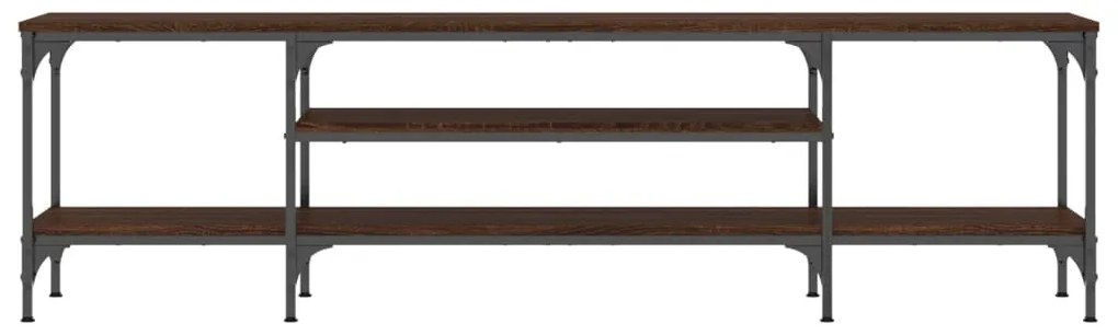 vidaXL Έπιπλο Τηλεόρασης Καφέ Δρυς 161x35x45 εκ. Επεξ. Ξύλο/Σίδερο