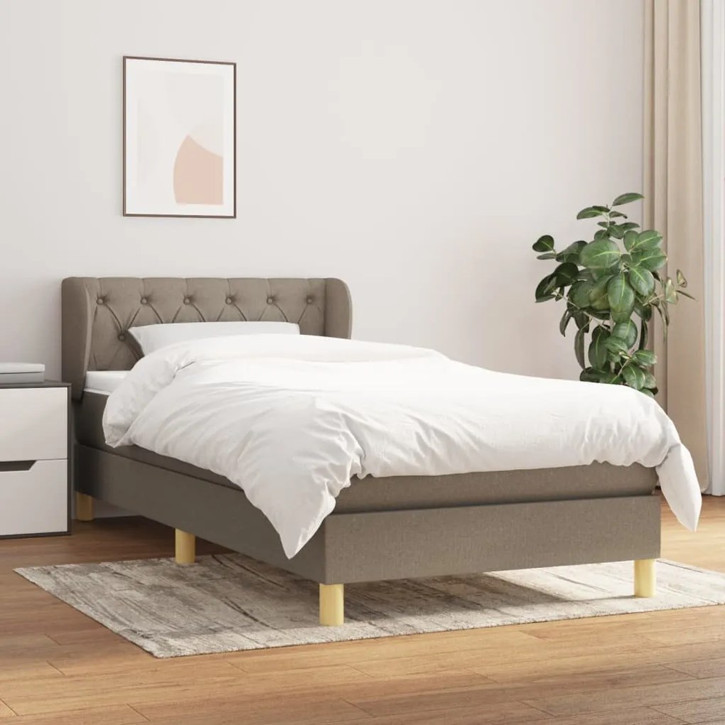 ΚΡΕΒΑΤΙ BOXSPRING ΜΕ ΣΤΡΩΜΑ TAUPE 80X200 ΕΚ. ΥΦΑΣΜΑΤΙΝΟ 3127001