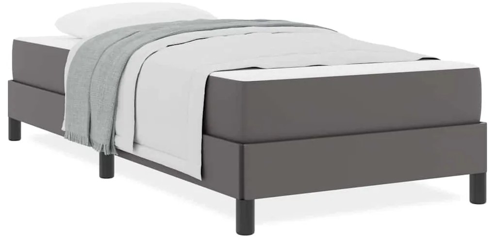 vidaXL Κρεβάτι Άλλο Γκρι 80 x 200 cm Τεχνητό δέρμα
