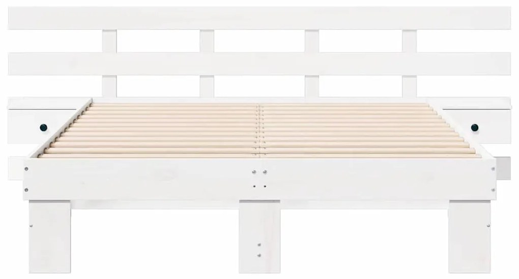 vidaXL Σκελετός Κρεβατιού με συρτάρι Λευκό 120 x 200 cm