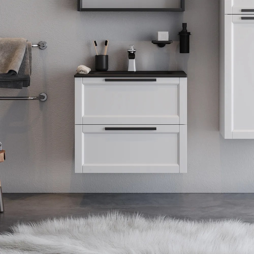 Πάγκος LAGUNA Λευκό MDF 18mm Λάκα 60 S3BLAG060WHM 61x46.50x52cm S3BLAG060WHM