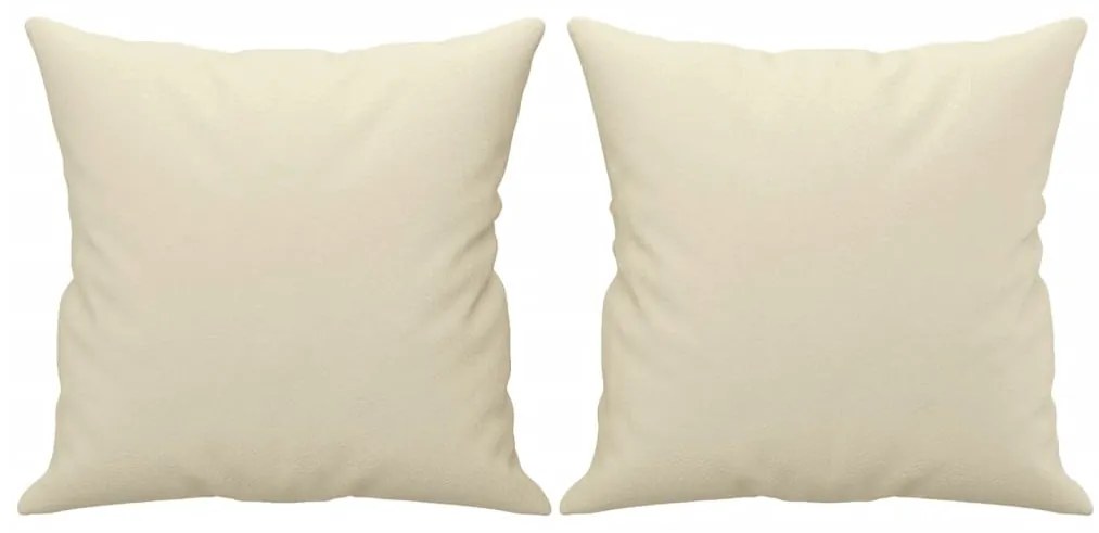 vidaXL Πολυθρόνες Σετ 2 Τεμαχίων Κρεμ Συνθετικό Δέρμα με Μαξιλάρια