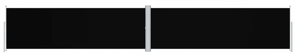 vidaXL Διαχωριστικό Βεράντας Συρόμενο Μαύρο 160 x 1000 εκ.