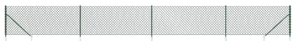 vidaXL Συρματόπλεγμα Περίφραξης Πράσινο 1,1 x 10 μ. με Καρφωτές Βάσεις