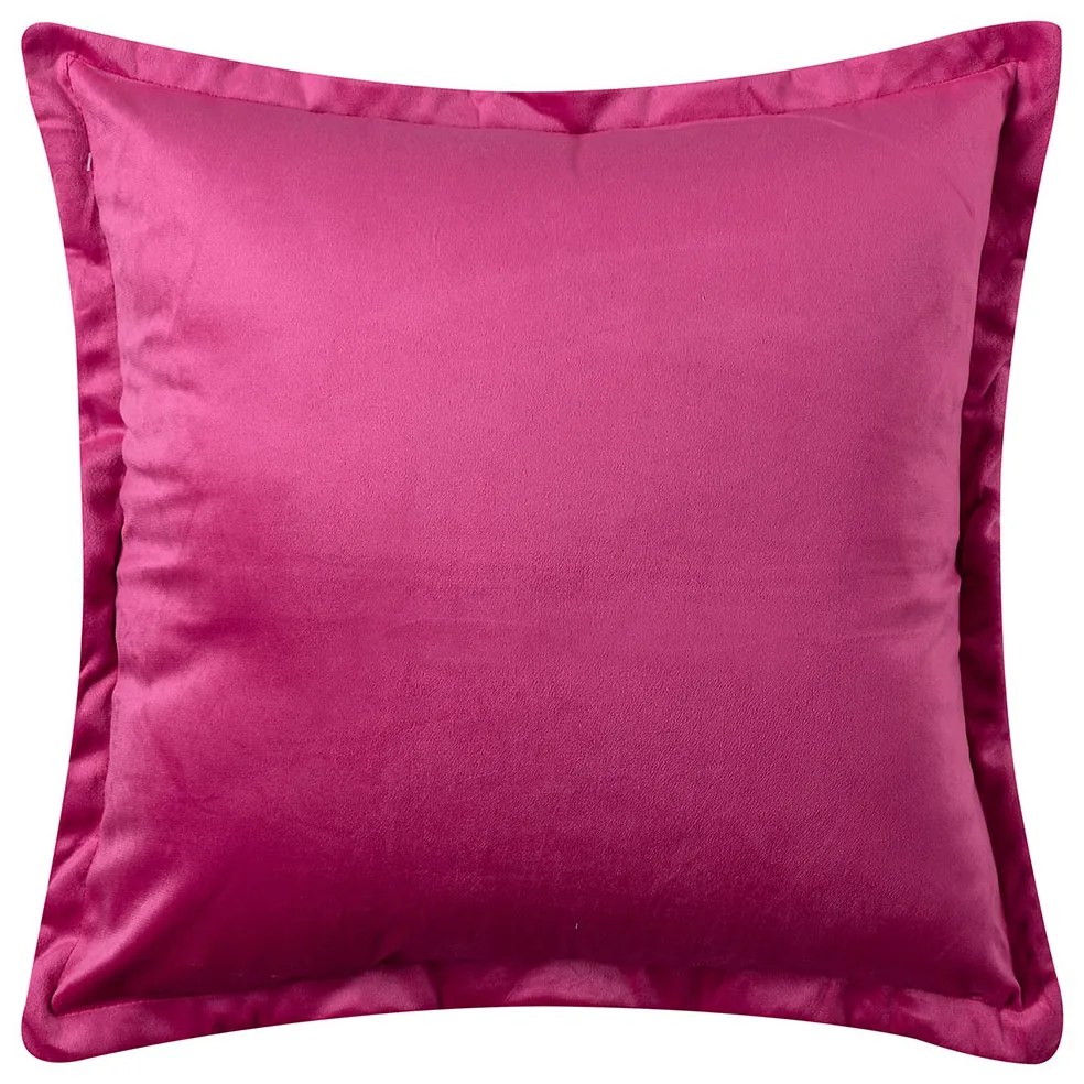 Βελουτέ Διακοσμητική Μαξιλαροθήκη (45x45) Silk Fashion A804 Φούξια