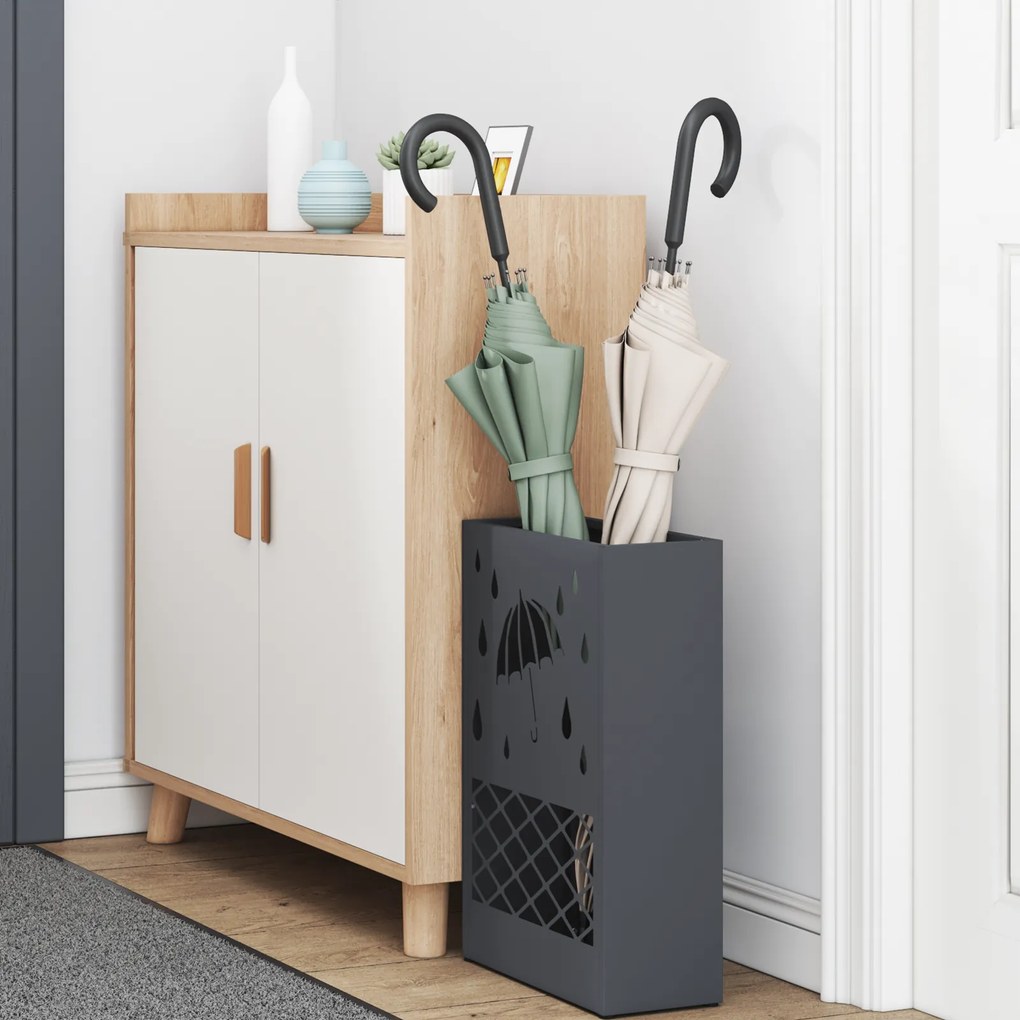 vidaXL Ανθρακί Σταντ Ομπρέλας 28x12x41 εκ. σε Ατσάλι