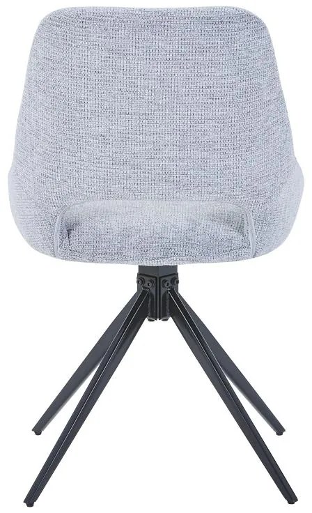 Καρέκλα περιστρεφόμενη Luciano I σε γκρι ύφασμα-πόδι μεταλλικό μαύρο 52.5x54x85εκ 52.5x54x85 εκ.