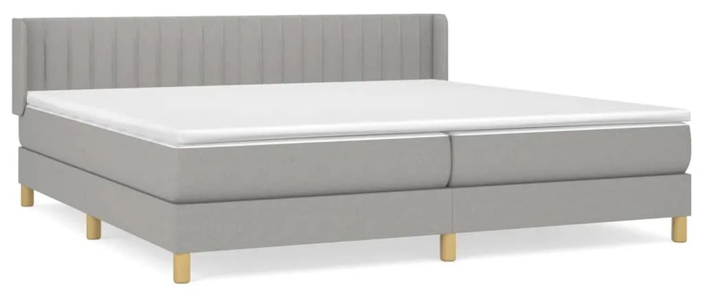 ΚΡΕΒΑΤΙ BOXSPRING ΜΕ ΣΤΡΩΜΑ ΑΝΟΙΧΤΟ ΓΚΡΙ 200X200 ΕΚ. ΥΦΑΣΜΑΤΙΝΟ 3130457