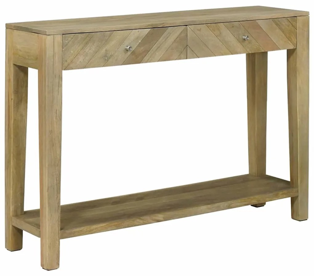 Τραπέζι κονσόλας με συρτάρι Φυσικό Γκρι 110 x 30 x 80 εκ