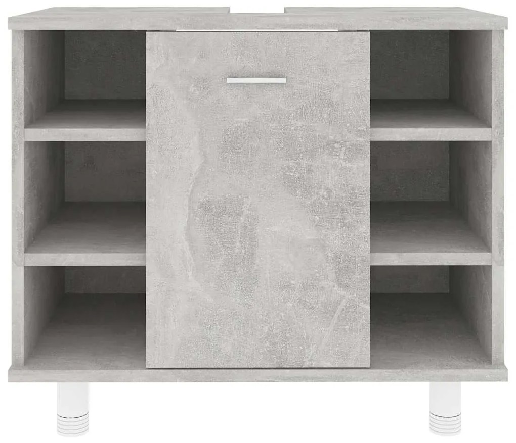 vidaXL Ντουλάπι Νιπτήρα Γκρι Σκυροδέματος 60x32x53,5 εκ. Μοριοσανίδα