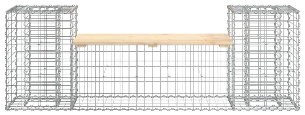 Παγκάκι Κήπου Συρματοκιβώτιο 184x41x60,5 εκ. Μασίφ Ξύλο Πεύκου - Καφέ