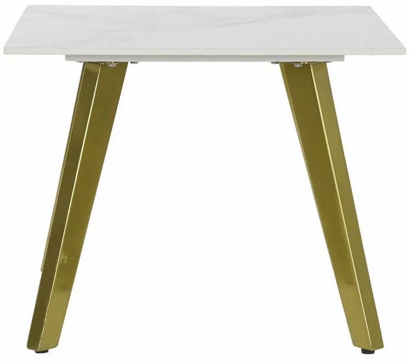 Βοηθητικό Τραπεζάκι DKD Home Decor Λευκό Χρυσό 60 x 60 x 48 cm