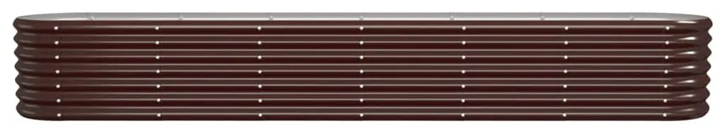vidaXL Ζαρντινιέρα Καφέ 260x40x36 εκ. Γαλβανισμένος χάλυβας
