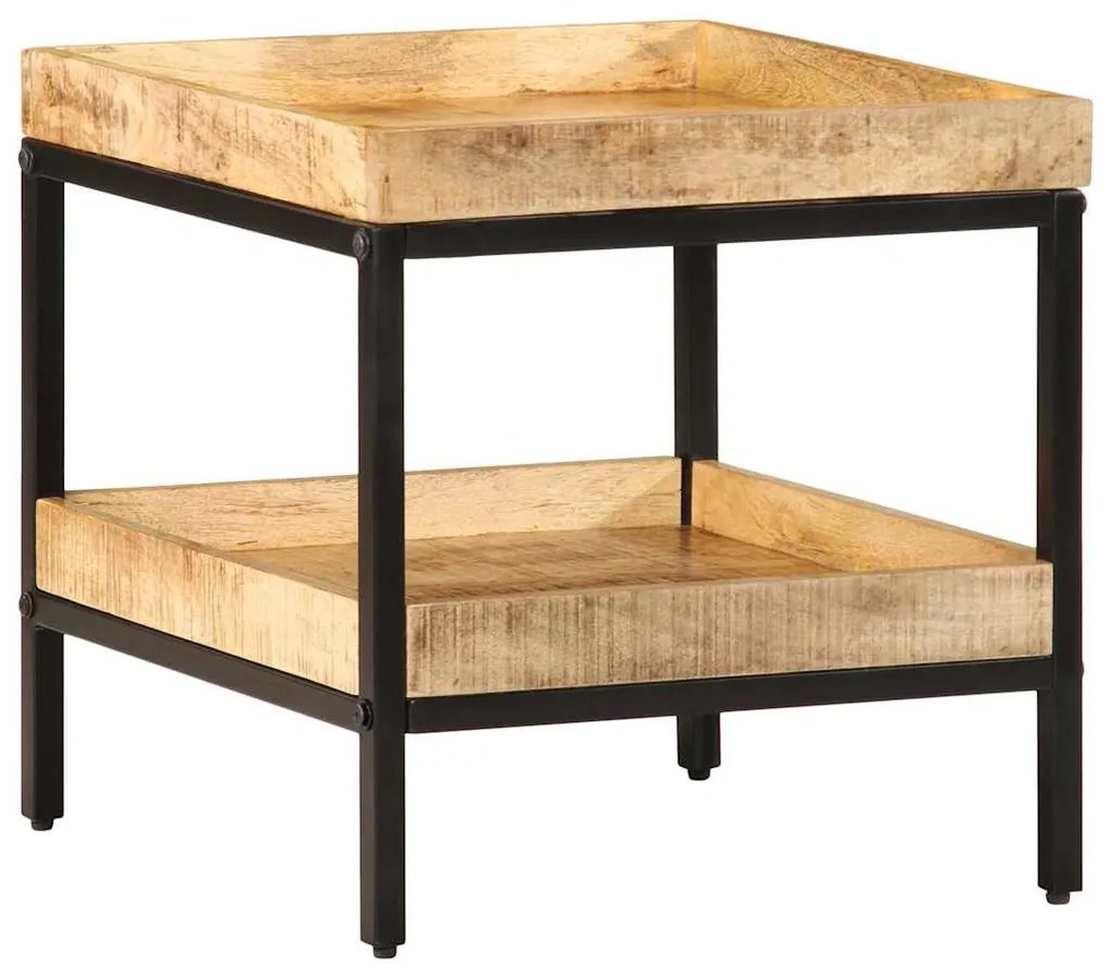 vidaXL Τραπεζάκι Πλευράς Καφέ 45 x 45 x 45 cm Μασίφ ξύλο μάνγκο