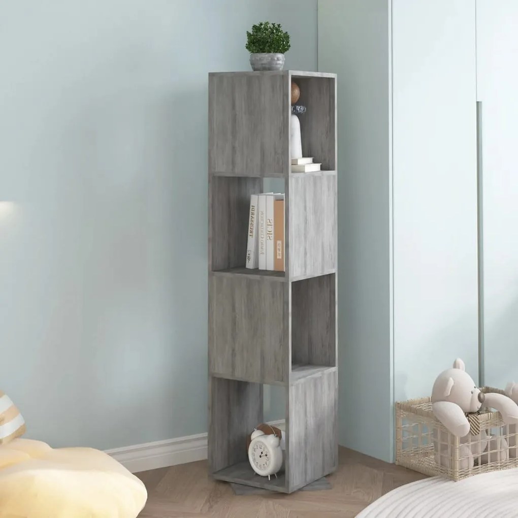 vidaXL Ντουλάπι Περιστρεφόμενο Γκρι Σκυρ. 34,5x34,5x147,5 Μοριοσανίδα
