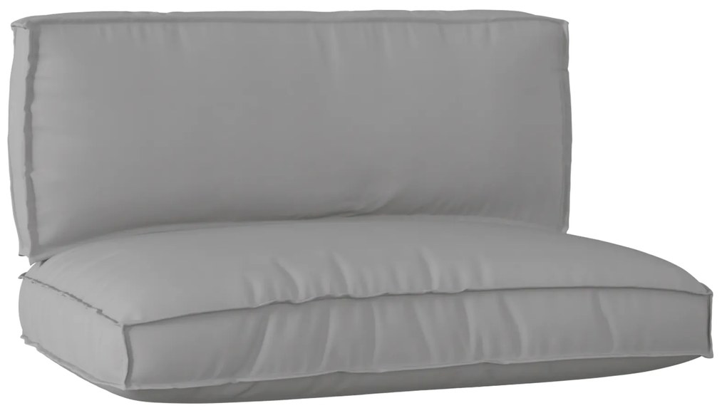 vidaXL Σετ Μαξιλαριών Πάγου 2 pcs Γκρι 120 x 80 x 12 cm Ύφασμα Oxford