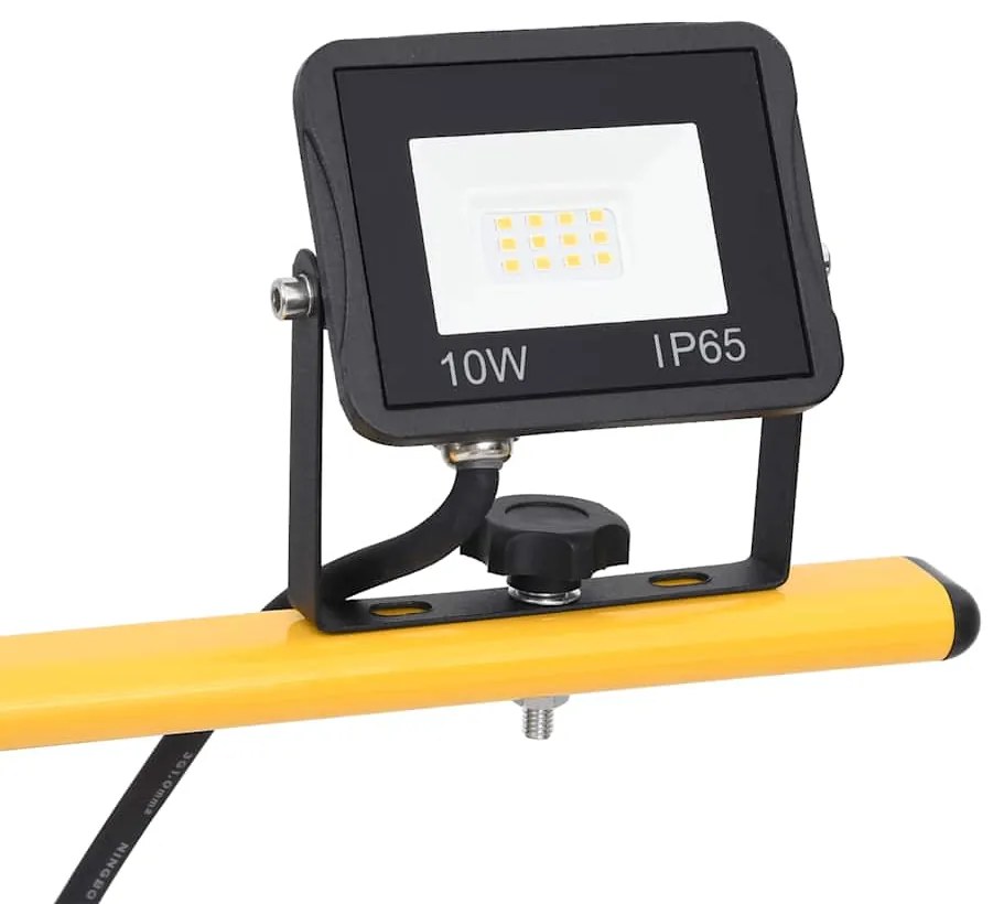 vidaXL Προβολέας LED με Τρίποδο Θερμό Λευκό 2 x 10 W