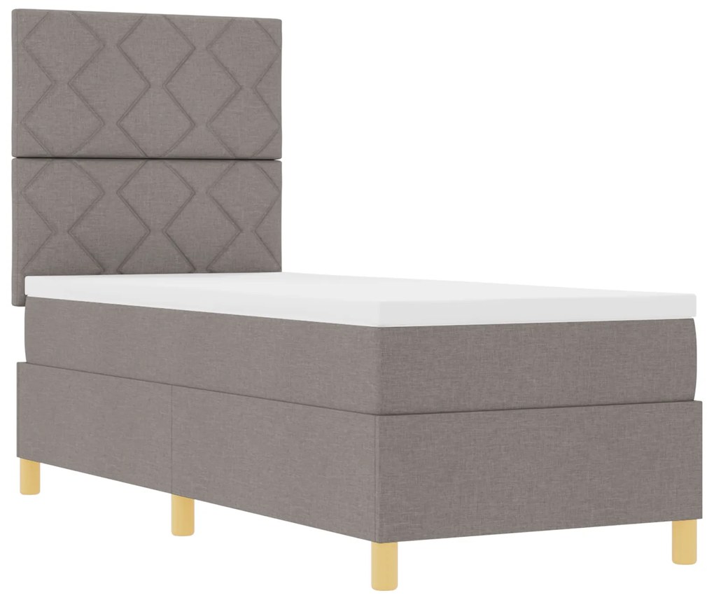 vidaXL Κρεβάτι Box Spring με Στρώμα Ταμπά 80x200 εκ. Ύφασμα