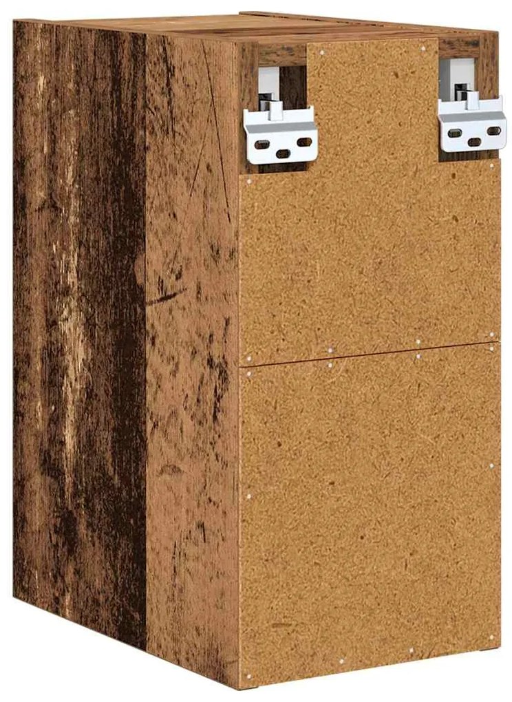 vidaXL Κρεμαστό ντουλάπι με αποθήκευση Παλιό ξύλο 20 x 29,5 x 40 εκ.