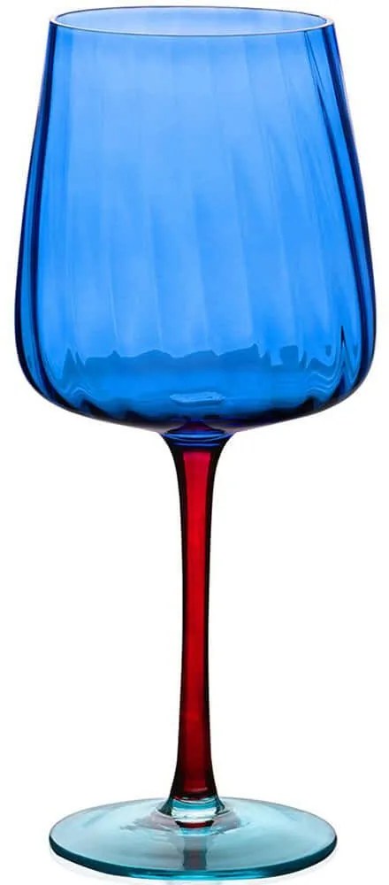 Ποτήρι Κρασιού Κολωνάτο 280TMA1997 9x9x23cm 600ml Blue Hermia Glass