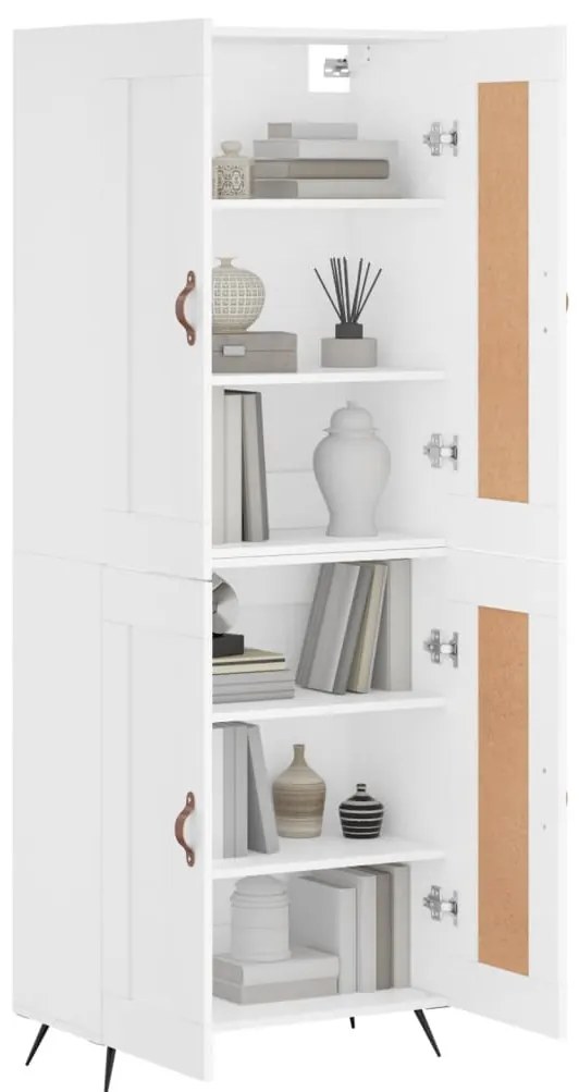 vidaXL Ντουλάπι Λευκό 69,5x34x180 εκ. από Επεξεργασμένο Ξύλο