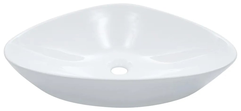 vidaXL Νιπτήρας Λευκός 58,5 x 39 x 14 εκ. Κεραμικός