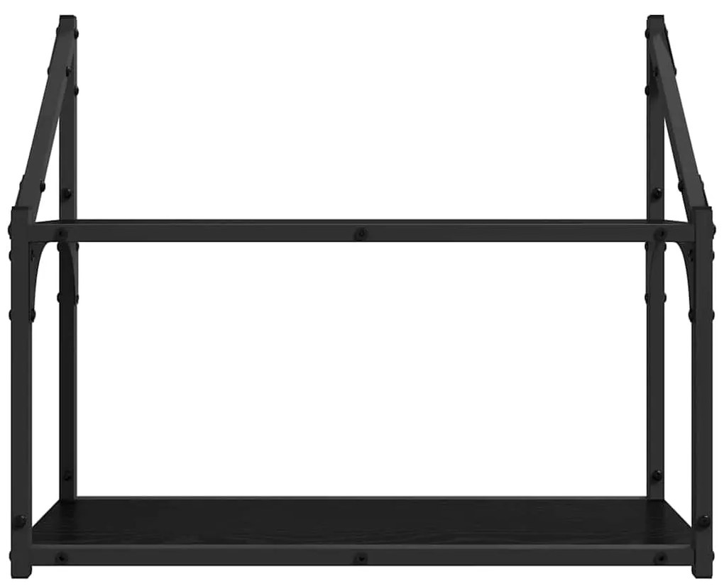 vidaXL Ράφι Τοίχου Μαύρη δρυς 60 x 21 x 51 cm Επεξεργασμένο ξύλο