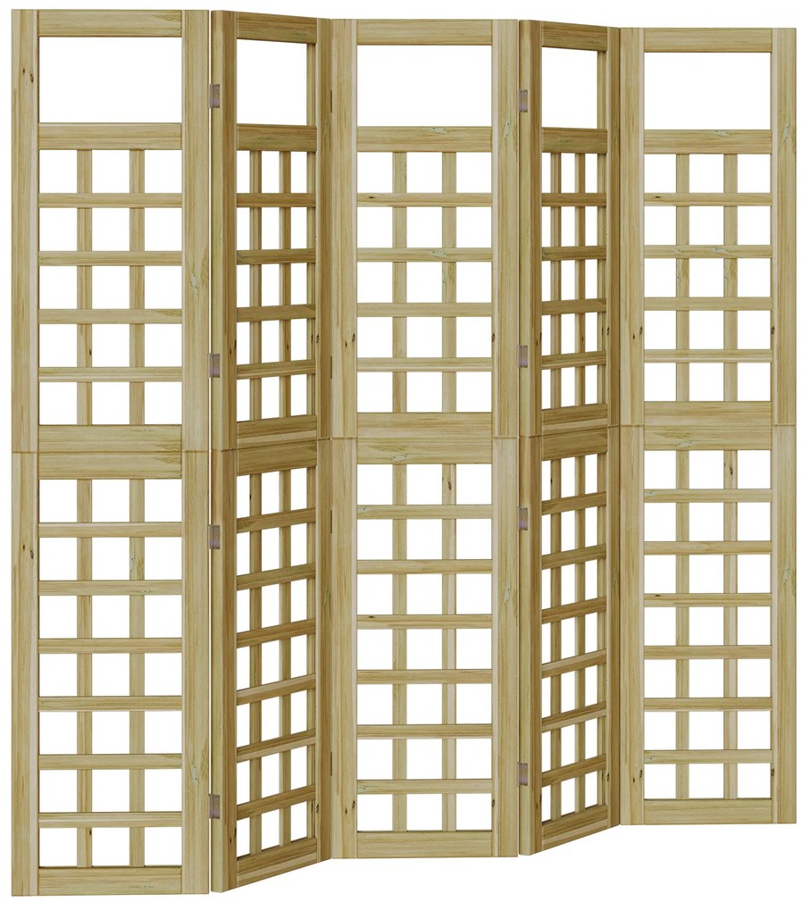 vidaXL Διαχωριστικό Ιδιωτικό Χώρο Εξωτερικού 5 pcs Καφέ 200 x 180 cm