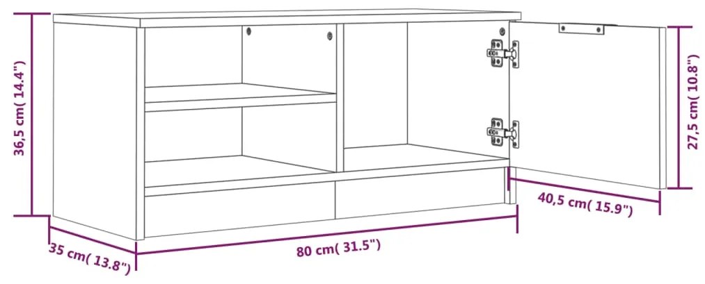 ΈΠΙΠΛΟ ΤΗΛΕΟΡΑΣΗΣ ΛΕΥΚΟ 80X35X36,5 ΕΚ. ΕΠΕΞΕΡΓΑΣΜΕΝΟ ΞΥΛΟ 811466