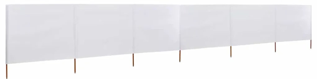 vidaXL Προστατευτικό Αέρα με 6 Πάνελ Λευκό 800 x 80 εκ. Υφασμάτινο