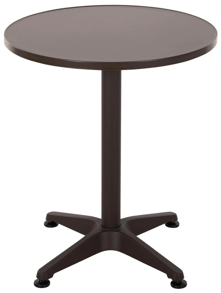 ΤΡΑΠΕΖΙ ΣΤΡΟΓΓΥΛΟ GOSS  ΑΛΟΥΜΙΝΙΟ ΚΑΦΕ Φ60x70Υεκ.