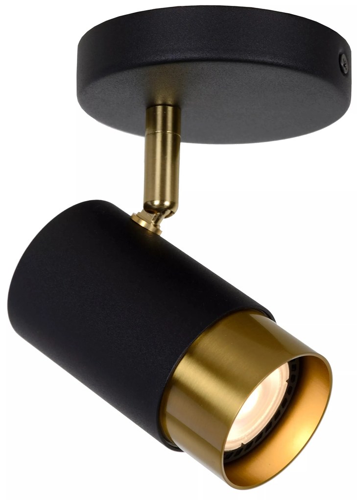 Φωτιστικό Οροφής Lucide 35913-01-30 FLORIS Μαύρο Ματ (Black Mat)|Χρυσό Χρώμα (Gold Coloured)