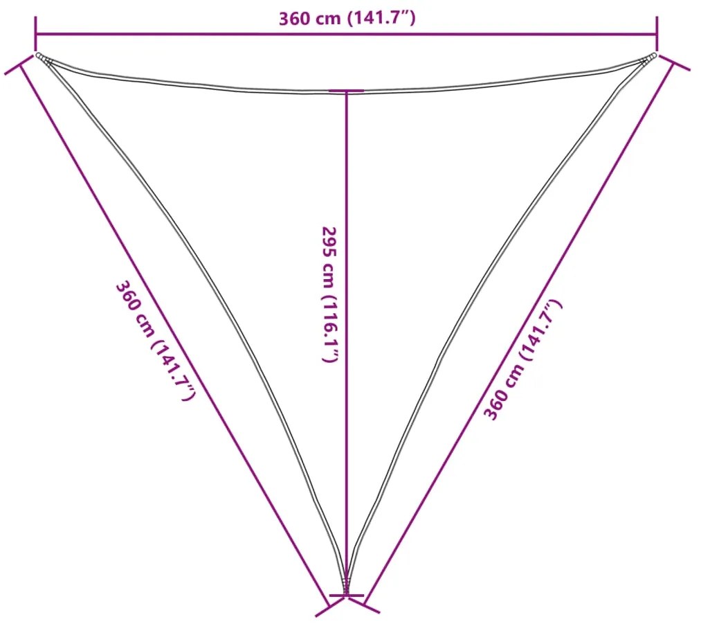 ΠΑΝΙ ΣΚΙΑΣΗΣ ΤΡΙΓΩΝΟ ΑΝΘΡΑΚΙ 3,6 X 3,6 X 3,6 Μ. ΎΦΑΣΜΑ OXFORD 42305