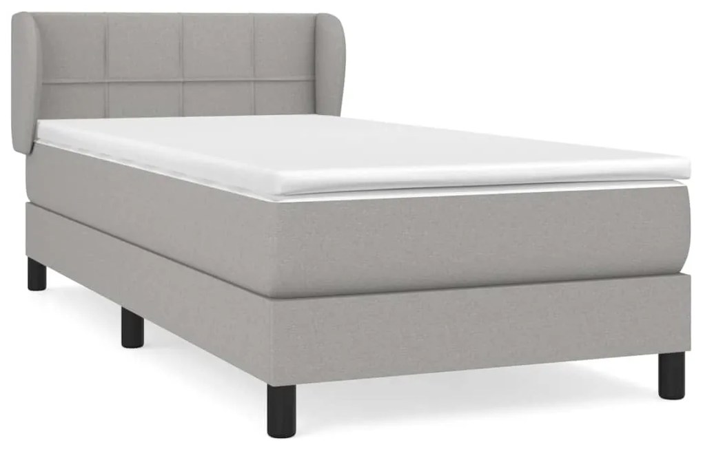 ΚΡΕΒΑΤΙ BOXSPRING ΜΕ ΣΤΡΩΜΑ ΑΝΟΙΧΤΟ ΓΚΡΙ 100X200 ΕΚ. ΥΦΑΣΜΑΤΙΝΟ 3126221