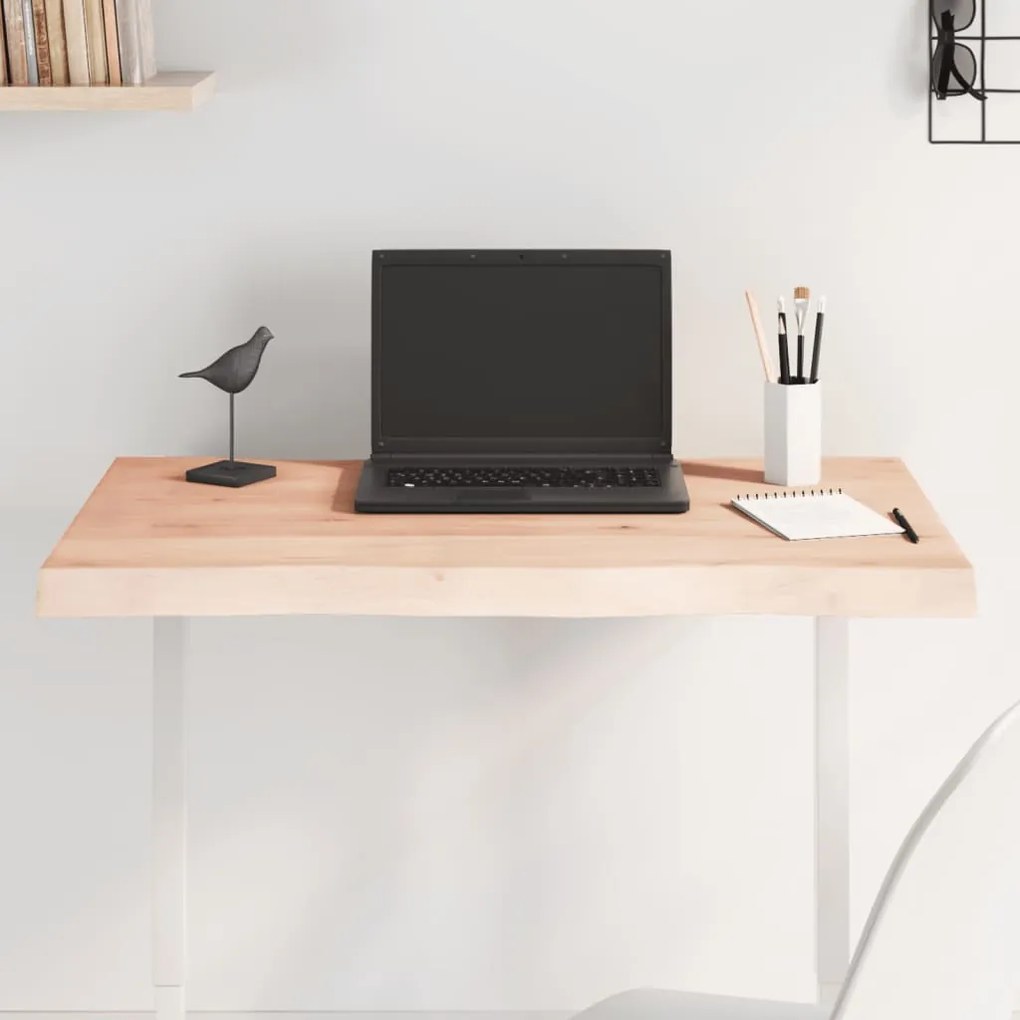 vidaXL Επιφάνεια Τραπεζιού 80x40x(2-4) εκ. Ακατέργ. Μασίφ Ξύλο Δρυός