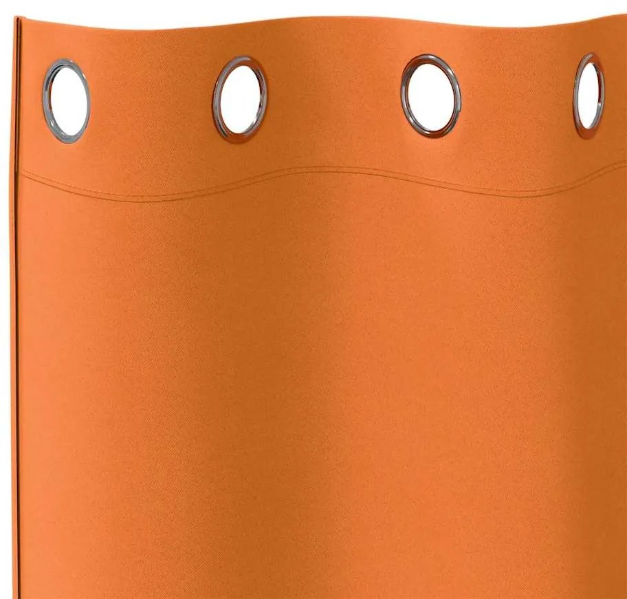 vidaXL Κουρτίνες 2 pcs Φωτεινό Πορτοκάλι 175x140εκ. Πολυεστέρας