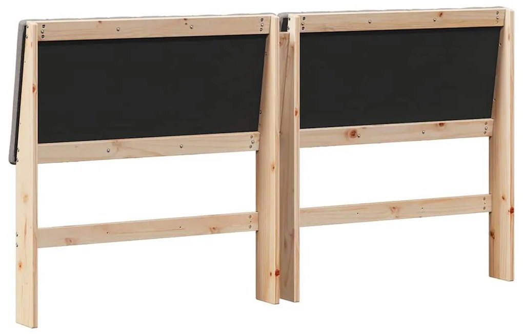 vidaXL Ταπετσαρισμένο κεφαλάρι Taupe 180 cm Στερεά ξυλεία πεύκου