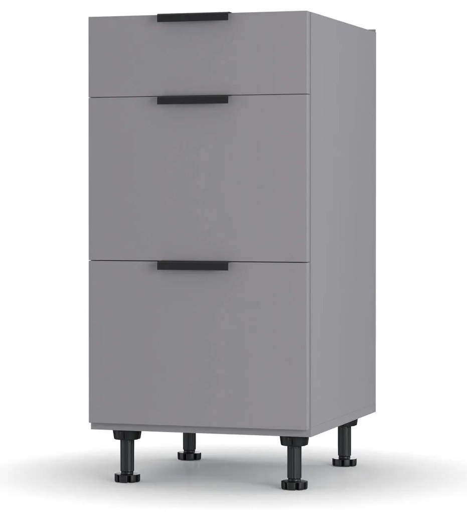 Craft Κάτω Ντουλάπι Συρταριέρα Γραφίτης 40x48x82cm