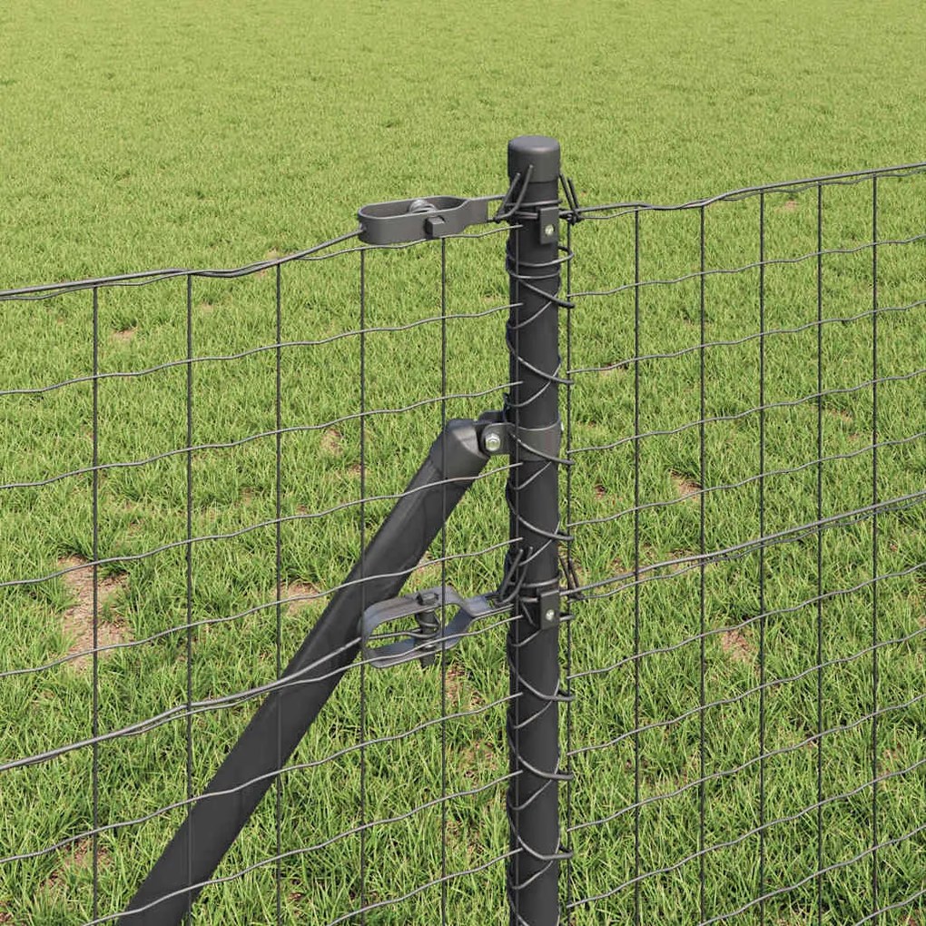 vidaXL Πό posts φράχτη 12 pcs Γκρι 100 cm Ατσάλι με Επικάλυψη Πούδρας