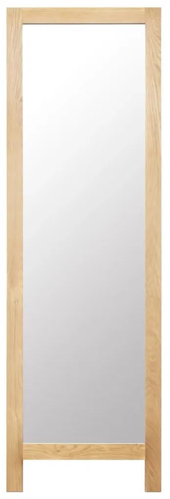 vidaXL Καθρέφτης Δαπέδου 48 x 46,5 x 150 εκ. από Μασίφ Ξύλο Δρυός
